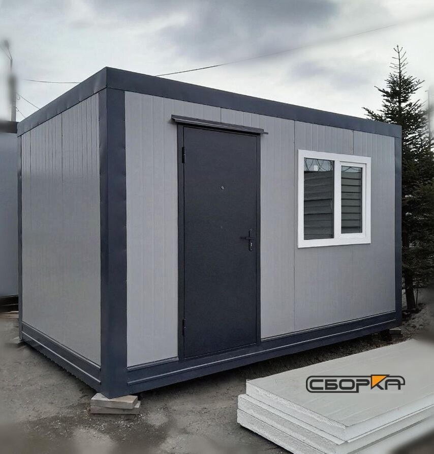 Бытовка 4.00х2.45м, из сэндвич-панелей, модульный домик, дачный домик, пост охраны, производство во Владивостоке, утепленный